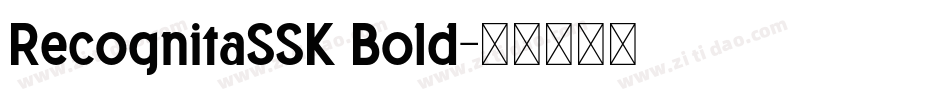 RecognitaSSK Bold字体转换